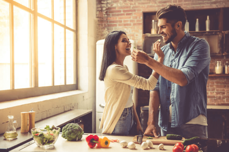 third date romantic dinner home