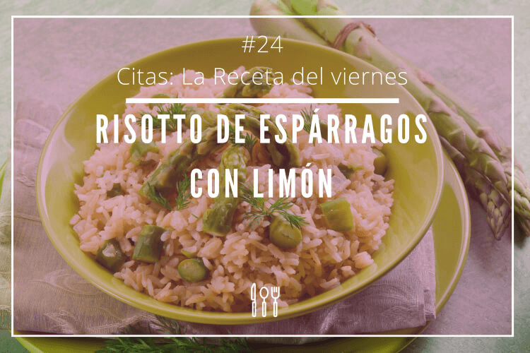 Risotto de espárragos con limón