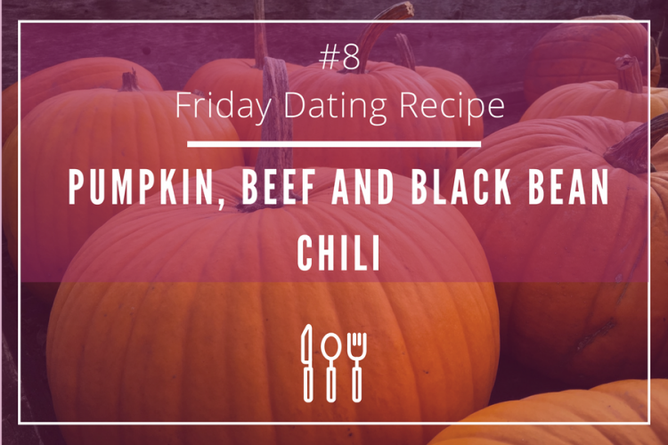 Pumpkin, beef and Black Bean Chili for a Halloween Date