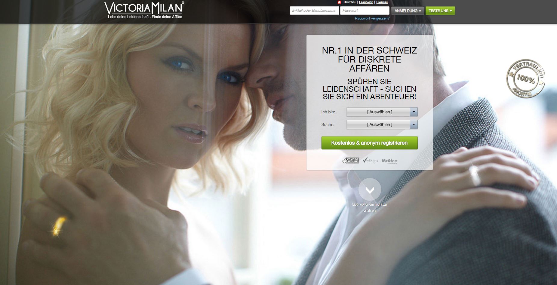 Treffisivustot: Victoria Milan