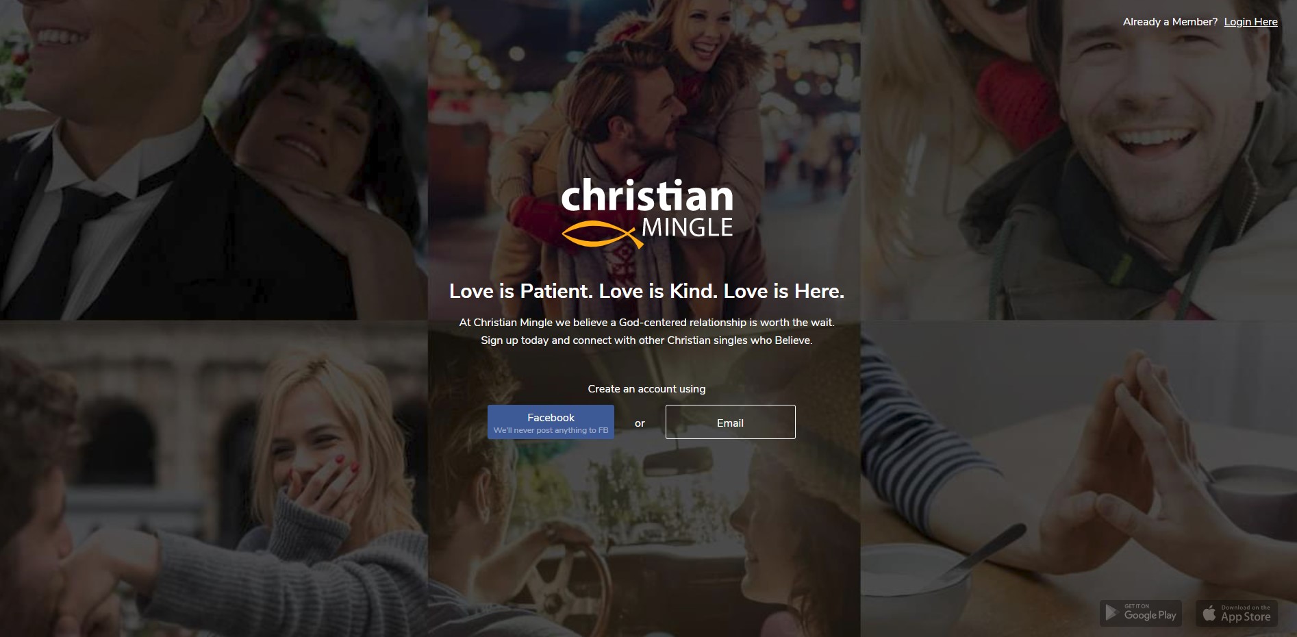 chistian mingle register for free