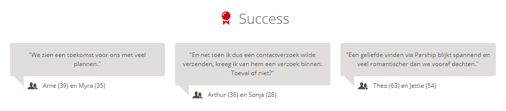 parship nederlands succes